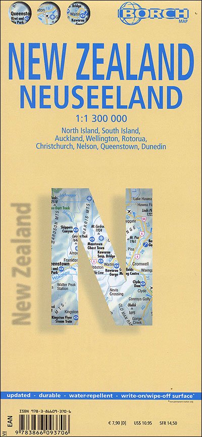 Cover for Collectif · Borch Map. Neuseeland (Kort) [11. udgave] (2018)