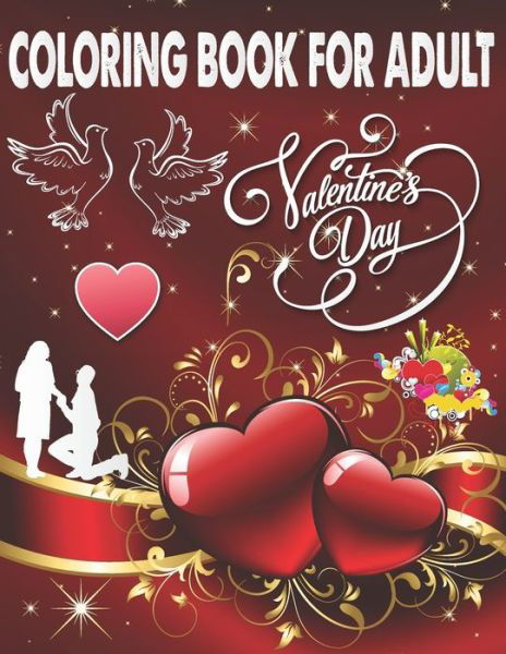 Cover for The Universal Book House · Coloring Book For Adult Valentine's Day (Pocketbok) (2020)