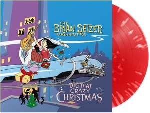 Cover for Setzer Brian (Orchestra) · Dig That Crazy Christmas (Red &amp; White) (LP) [Limited edition] (2019)