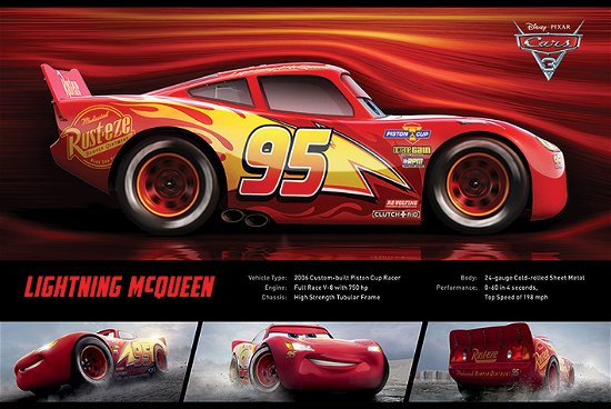 Cars 3 - Lightning Mcqueen Stats (Poster Maxi 61x91,5 Cm) - Cars 3 - Merchandise -  - 5050574341707 - 