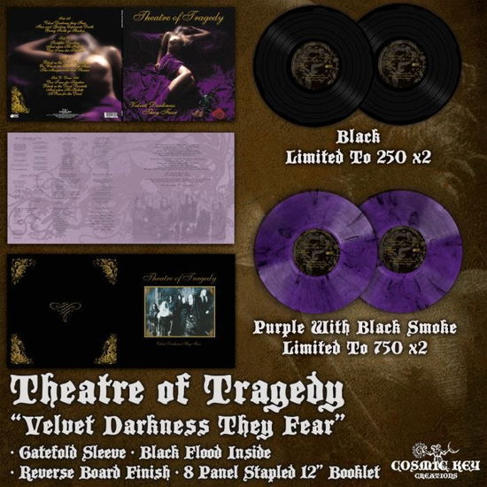 Cover for Theatre of Tragedy · Velvet Darkness They Fear (Purple / Black Smoke Vinyl) (LP) (2024)