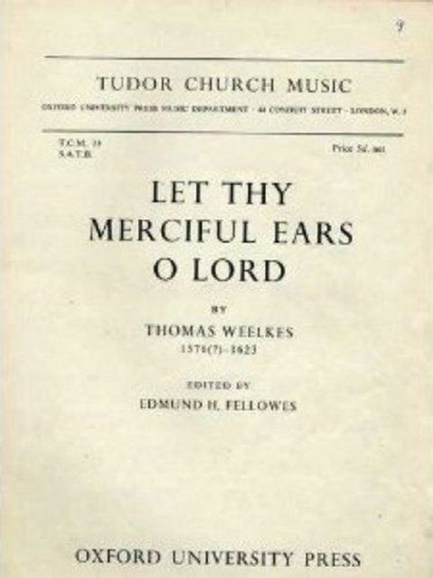 Cover for Collins · Let thy merciful ears, O Lord - Tudor Church Music (Sheet music) [Vocal score edition] (1969)