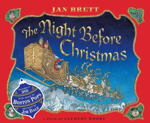 The Night Before Christmas: Book & DVD - Jan Brett - Kirjat - Penguin Putnam Inc - 9780399256707 - tiistai 1. marraskuuta 2011