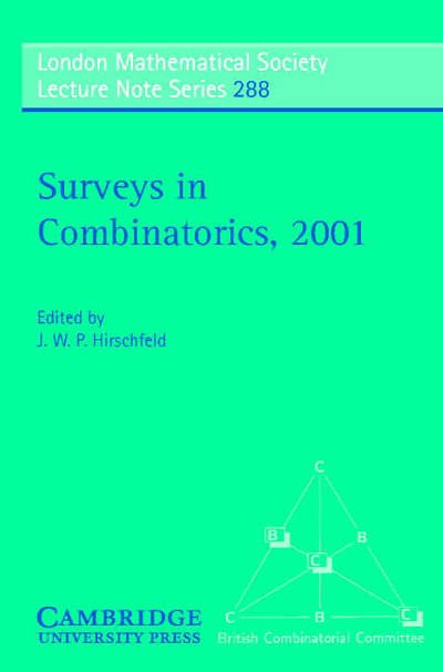Cover for J W P Hirschfeld · Surveys in Combinatorics, 2001 - London Mathematical Society Lecture Note Series (Paperback Book) (2001)