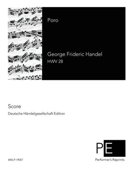 Cover for George Frideric Handel · Poro (Paperback Bog) (2014)