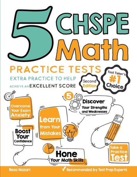 5 CHSPE Math Practice Tests - Reza Nazari - Books - Effortless Math Education - 9781646122707 - October 16, 2020