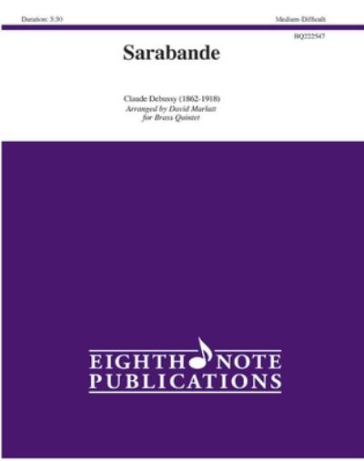 Cover for Claude Debussy · Sarabande (Bok) (2022)