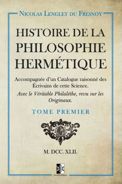 Cover for Nicolas Lenglet Du Fresnoy · Histoire de la Philosophie Hermetique (Paperback Book) (2020)