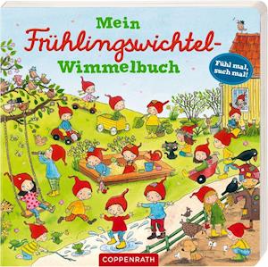 Cover for Outi Kaden · Mein Frühlingswichtel-Wimmelbuch (Board book) (2022)