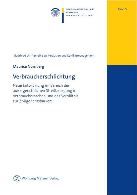 Cover for Nürnberg · Verbraucherschlichtung (Book)