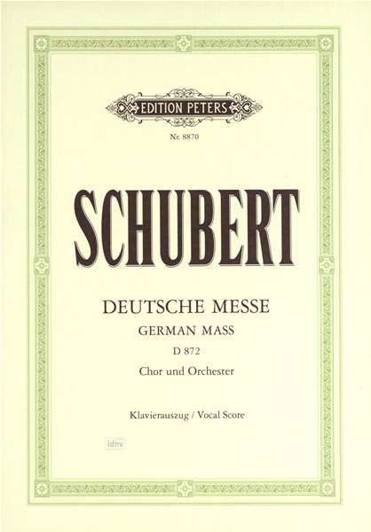 Cover for F. Schubert · Dt.Messe 872,Kl.ausz.EP8870 (Book)