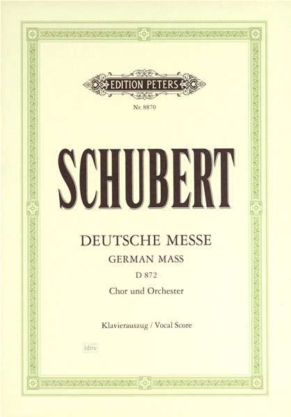 Cover for F. Schubert · Dt.Messe 872,Kl.ausz.EP8870 (Buch)