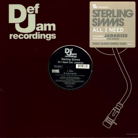 All I Need - Sterling Simms - Música - Def Jam - 0602517888708 - 4 de noviembre de 2008