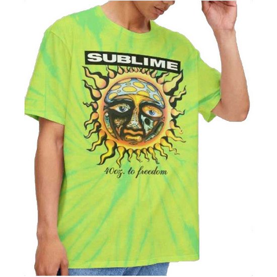Sublime Unisex T-Shirt: 40oz To Freedom (Wash Collection) - Sublime - Produtos -  - 5056561027708 - 
