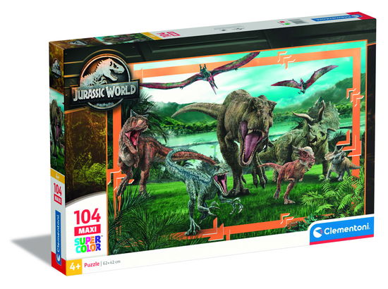 Cover for Clementoni · Puslespil, Maxi Jurassic World, 104 brikker (Jigsaw Puzzle) (2023)