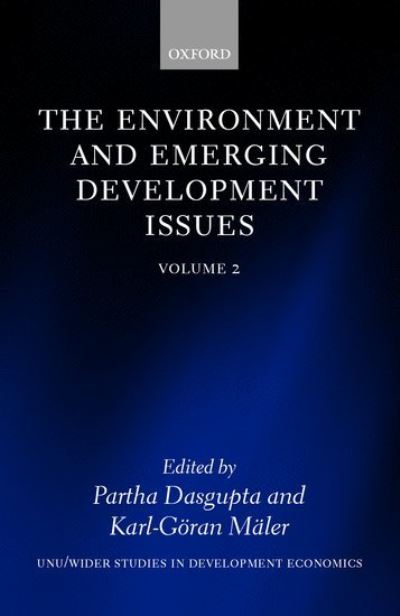 Cover for Dasgupta · The Environment and Emerging Development Issues: Volume 2 - WIDER Studies in Development Economics (Paperback Book) (2000)