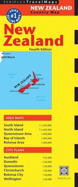 New Zealand Travel Map Fourth Edition - Australia Regional Maps - Periplus Editors - Bøger - Periplus Editions - 9780794607708 - 3. februar 2015