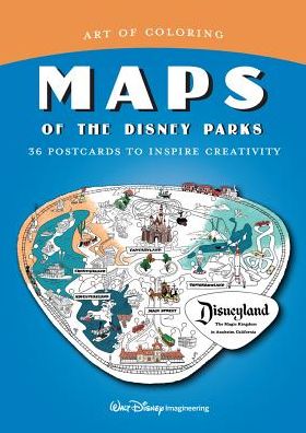 Cover for Disney Books · Art Of Coloring: Maps Of The Disney Parks: 36 Postcards to Inspire Creativity (Paperback Book) (2018)