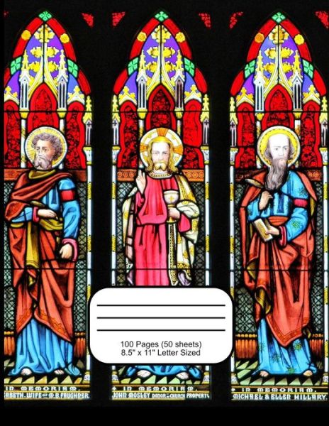 Stained Glass Window Narrow Ruled Composition Book - Terri Jones - Książki - Independently Published - 9781728775708 - 14 października 2018