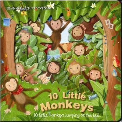 Cover for Laura Watkins · Ten Little Monkeys (Board book) (2014)