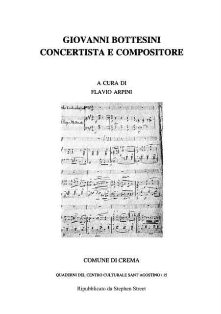 Cover for Flavio Arpini · Giovanni Bottesini Concertista e Compositore (Paperback Book) (2020)