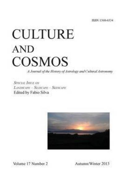 Cover for Fabio Silva · Culture and Cosmos Vol 17 Number 2 (Paperback Book) (2015)