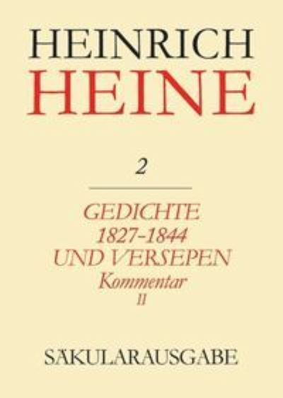 Cover for H. Heine · Heine-Säkularausg.02/2 Komment (Bok) (1998)