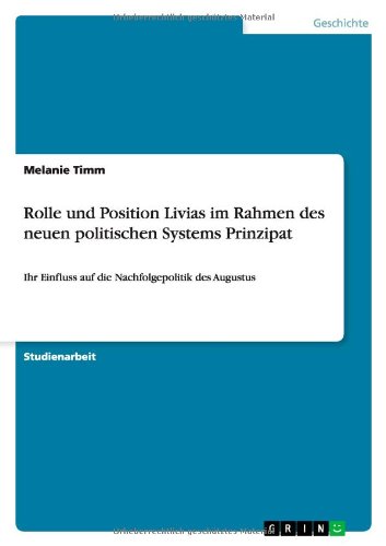 Cover for Timm · Rolle und Position Livias im Rahme (Paperback Book) [German edition] (2012)