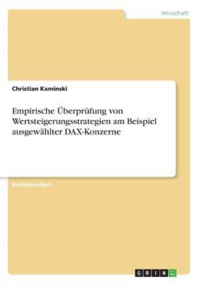 Cover for Kaminski · Empirische Überprüfung von Wer (Book)