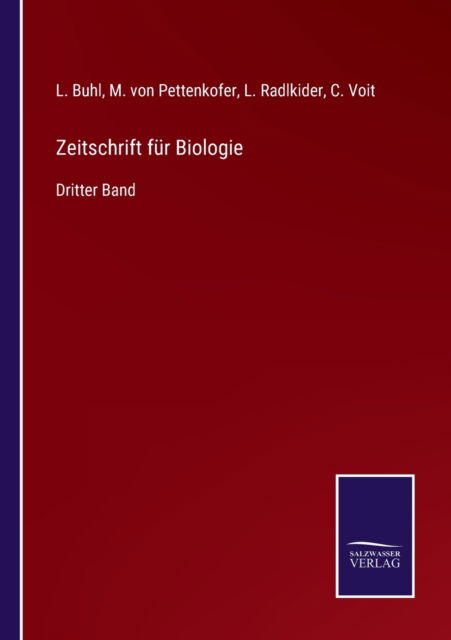 Cover for L Buhl · Zeitschrift fur Biologie (Paperback Book) (2021)