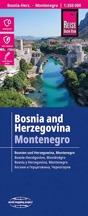 Cover for Reise Know-How · World Mapping Project: Bosnia and Herzegovina &amp; Montenegro, World Mapping Project (Hardcover Book) (2025)