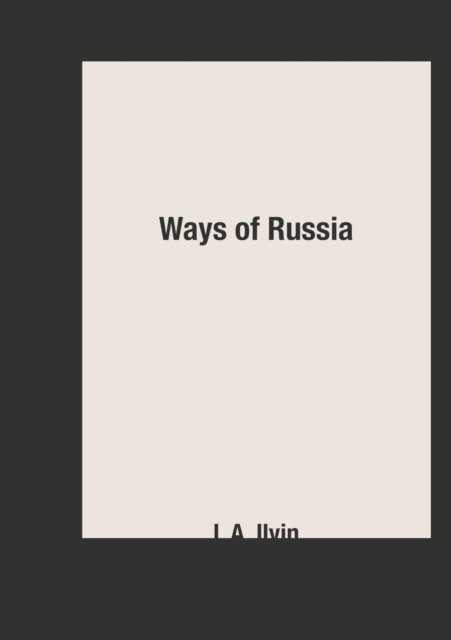 Cover for I a Ilyin · Russian Way (Paperback Bog) (2018)