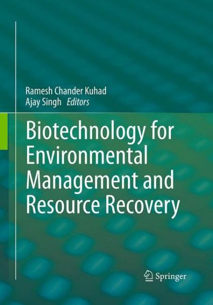 Cover for Biotechnology for Environmental Management and  Resource Recovery (Pocketbok) [Softcover reprint of the original 1st ed. 2013 edition] (2016)