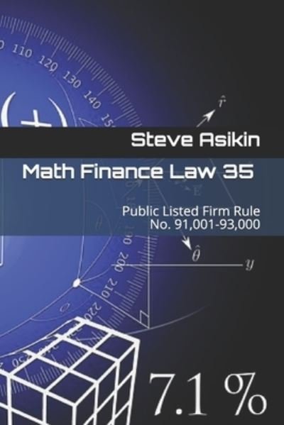 Cover for Steve Asikin · Math Finance Law 35 (Pocketbok) (2020)