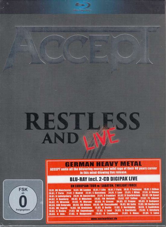 Cover for Accept · Restless And Live (Blu-ray) [Digipak] (2017)