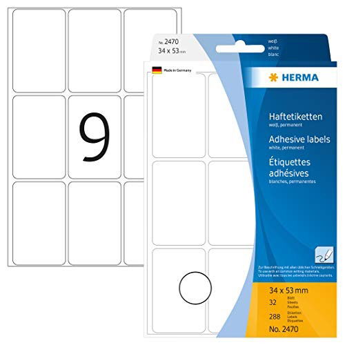 HERMA Vielzwecketiketten weiß 34x53 mm Papier matt -  - Merchandise - Herma - 4008705024709 - May 1, 2024