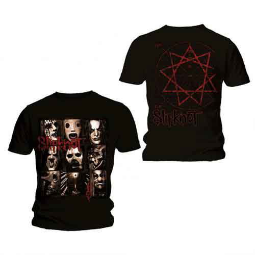 Slipknot Unisex T-Shirt: Mezzotint Decay (Back Print) - Slipknot - Fanituote - ROFF - 5023209418709 - maanantai 19. tammikuuta 2015