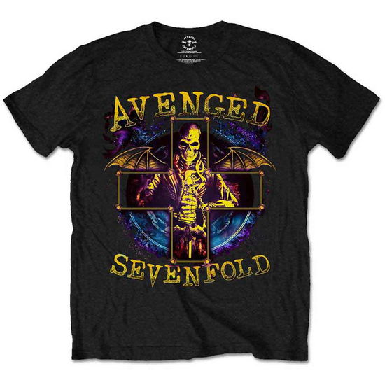 Cover for Avenged Sevenfold · Avenged Sevenfold Unisex T-Shirt: Stellar (Black) (T-shirt) [size M] [Black - Unisex edition] (2015)