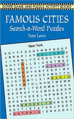 Cover for Peter Lewis · Famous Cities Search-a-Word Puzzles - Dover Children's Activity Books (MERCH) (2003)