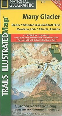 Cover for National Geographic Maps · Many Glacier, Glacier National Park: Trails Illustrated National Parks (Kort) [2021st edition] (2012)