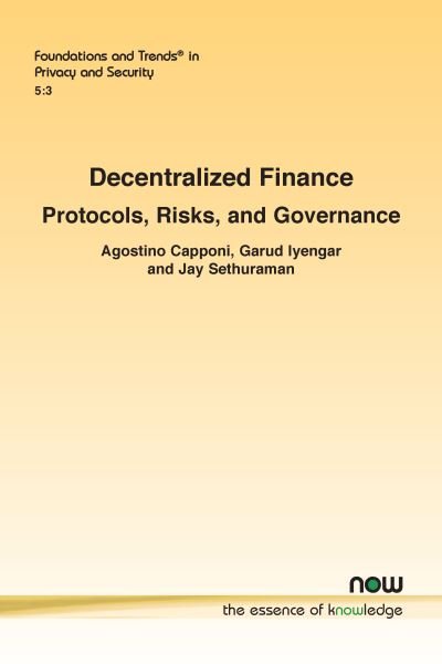Cover for Agostino Capponi · Decentralized Finance (Bok) (2023)