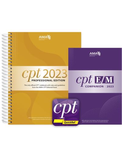 Cover for American Medical Association · CPT Professional 2023 and e/M Companion 2023 and CPT QuickRef APP Bundle (Book) (2022)