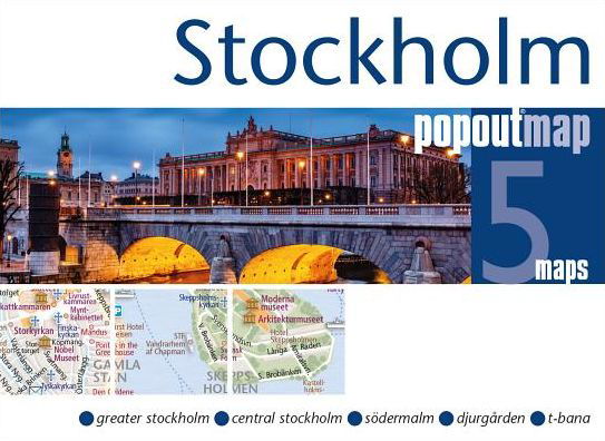 Cover for Popout Map · Stockholm PopOut Map: Handy, pocket size, pop-up map of Stockholm - PopOut Maps (Map) (2019)