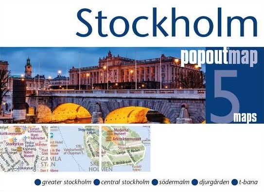 Cover for Popout Map · Stockholm PopOut Map: Handy, pocket size, pop-up map of Stockholm - PopOut Maps (Kort) (2019)