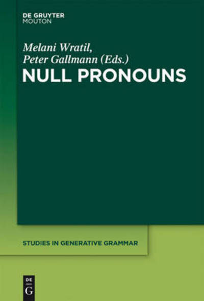 Cover for Melani Wratil · Null Pronouns  Sgg 106 (Studies in Generative Grammar) (Hardcover Book) (2011)