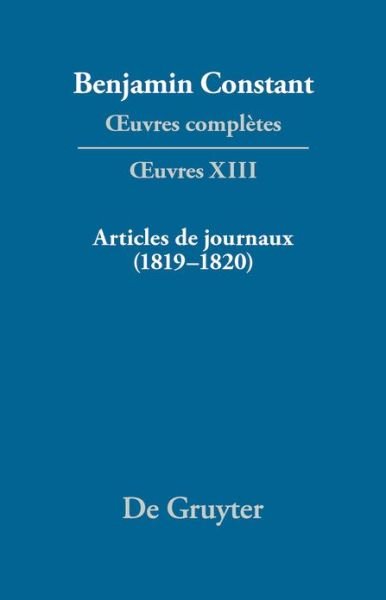 Cover for Leonard Burnand · Articles de Journaux (1819-1820) (Book) (2018)