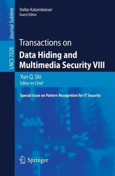 Cover for Yun Q Shi · Transactions on Data Hiding and Multimedia Security VIII - Transactions on Data Hiding and Multimedia Security (Pocketbok) [2012 edition] (2012)