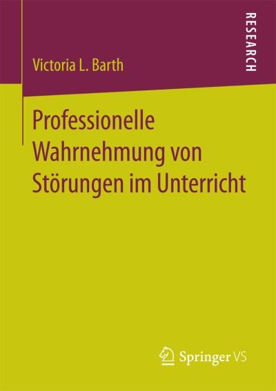 Cover for Barth · Professionelle Wahrnehmung von St (Book) (2016)