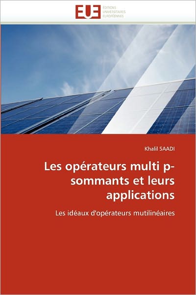 Les Opérateurs Multi P-sommants et Leurs Applications: Les Idéaux D'opérateurs Mutilinéaires - Khalil Saadi - Livros - Éditions universitaires européennes - 9786131533709 - 28 de fevereiro de 2018