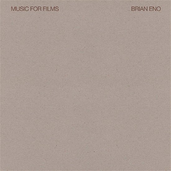 Cover for Brian Eno · Music for Films (LP) (2018)